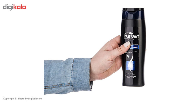 کیت شامپو رنگ فاربن مدل Dark Brown حجم 500 میلی لیتر بسته دو عددی