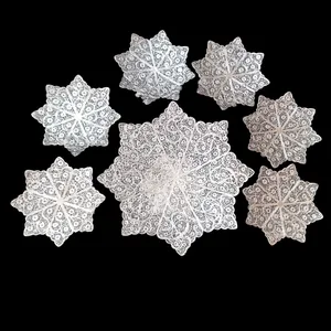 شیرینی خوری ملیله کاری مدل پریا کد 0707 بسته 7 عددی