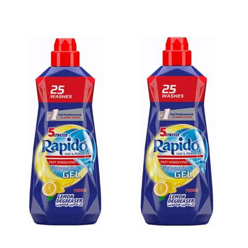 ژل ماشین ظرفشویی راپیدو  مدل Five Action حجم 750 میلی لیتر بسته 2 عددی