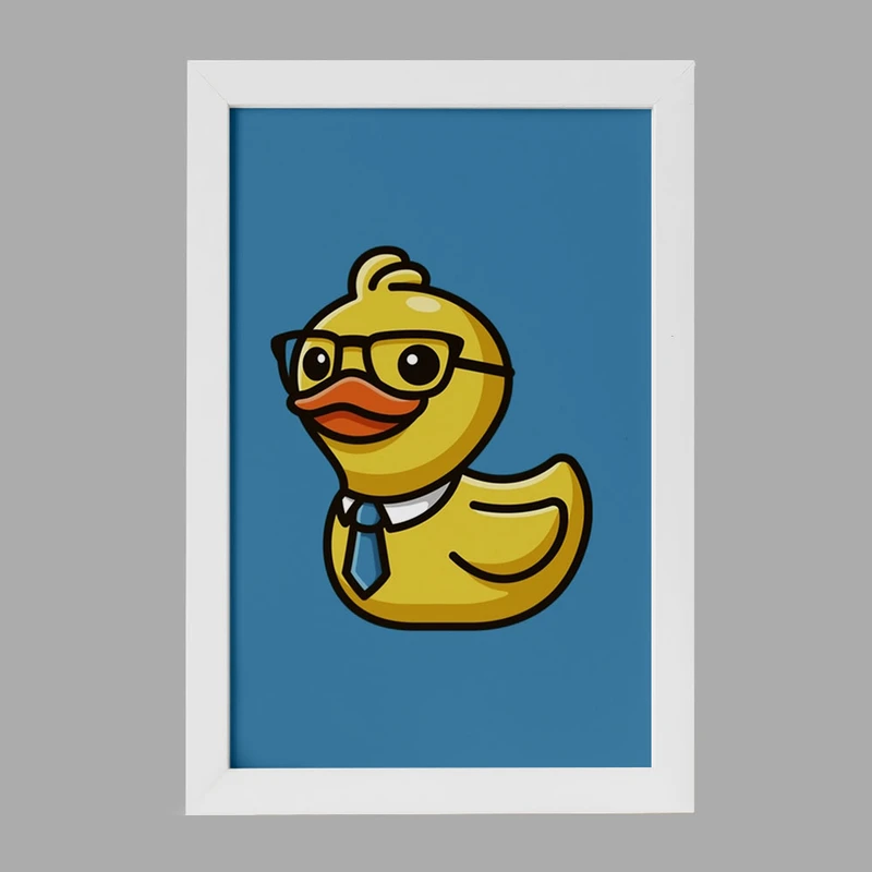 تابلو خندالو مدل حیوانات بامزه اردک کد 28356