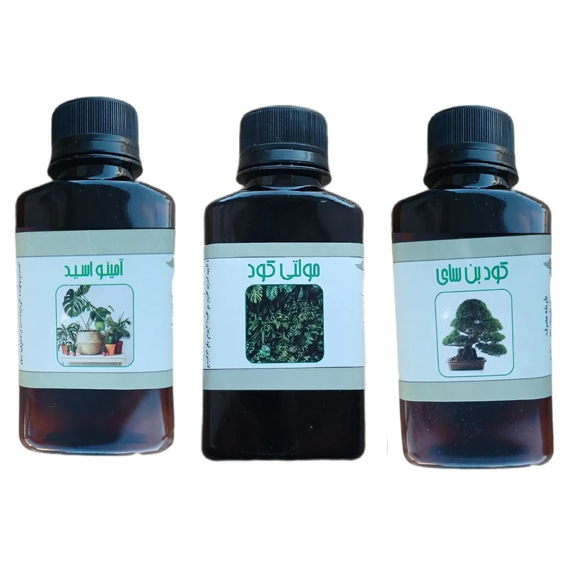 کود مایع امینو اسید و بن سای و مولتی کود مدل life drop حجم 110 میلی لیتر بسته 3 عددی