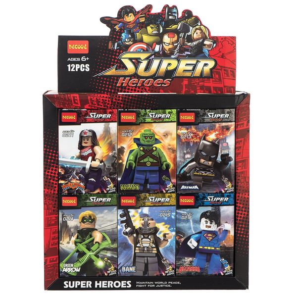 ساختنی دکول مدل Super Heroes 0216-0211 بسته 12 تایی ساختنی دکول مدل Super Heroes 0216-0211 بسته 12 تایی