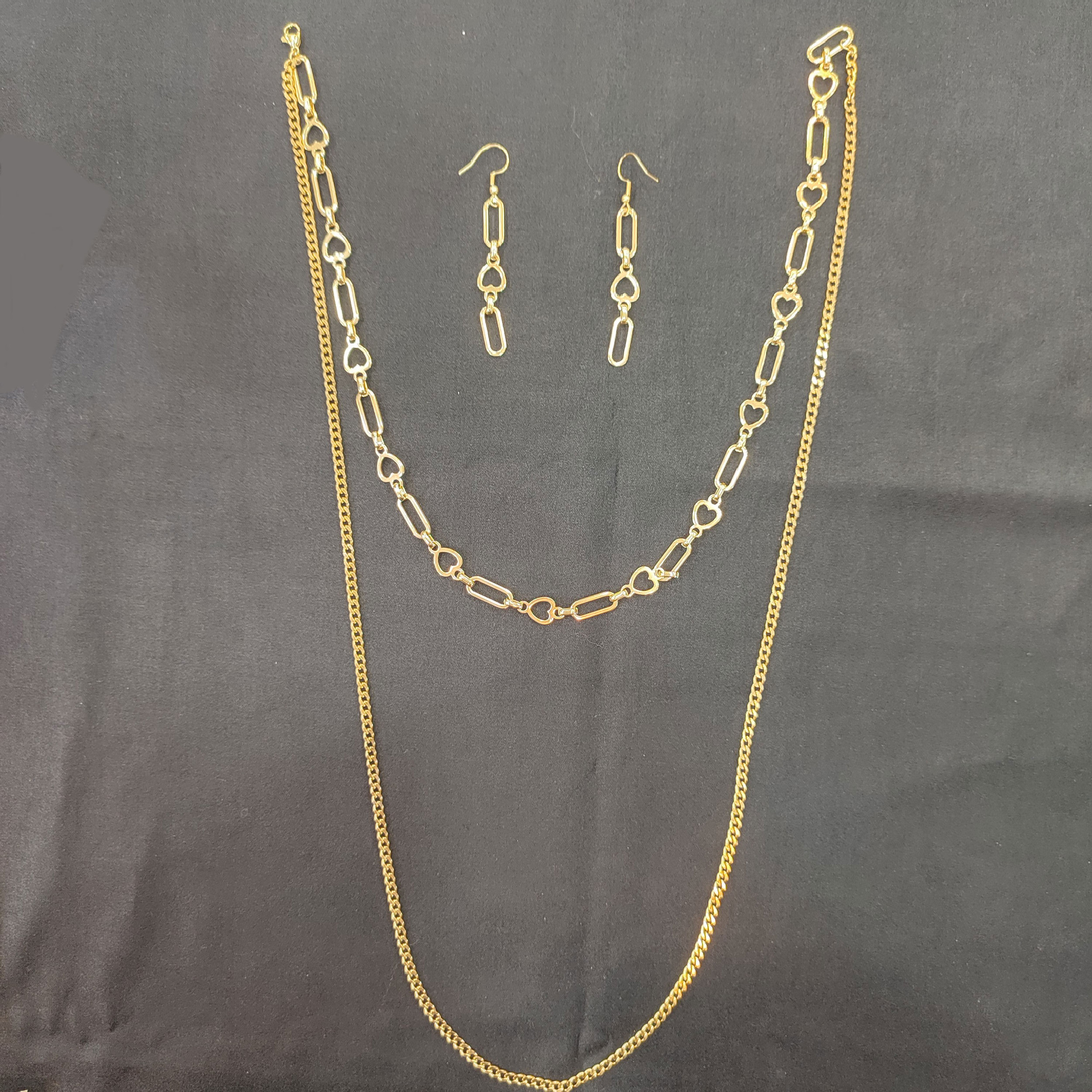 نیم ست زنانه مدل قلبی 2 زنجیر رولباسی نیم ست زنانه مدل قلبی 2 زنجیر رولباسی