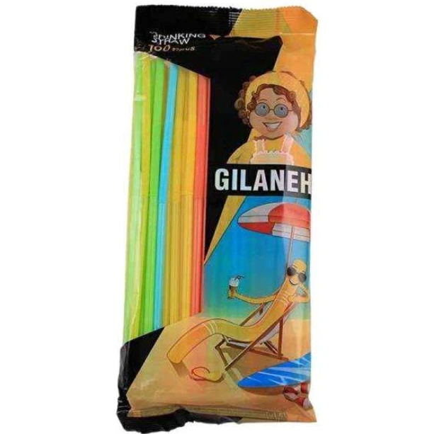 نی نوشیدنی یکبار مصرف گیلانه مدل ASQ 52 بسته 100 عددی