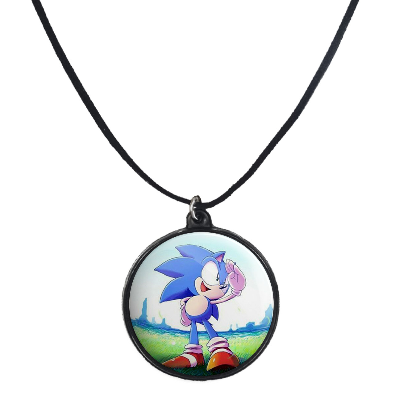 گردنبند پرمانه طرح سونیک کد pmb.15005 مدل دو طرفه