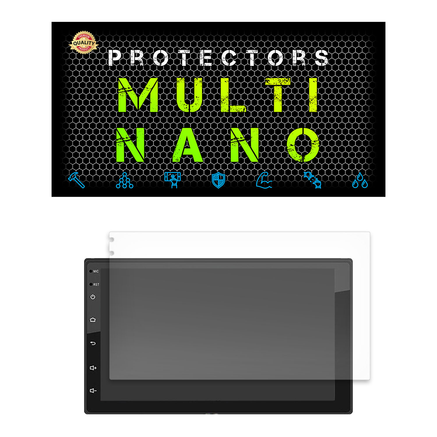 محافظ صفحه نمایش آنتی رفلکس مانیتور خودرو مولتی نانو مدل X-S1M مناسب برای مانیتور 7 اینچ