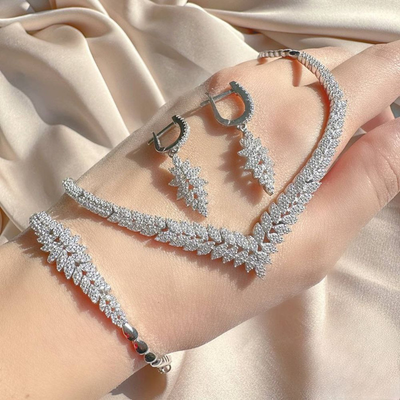 نیم ست نقره زنانه مدل MRJ10361