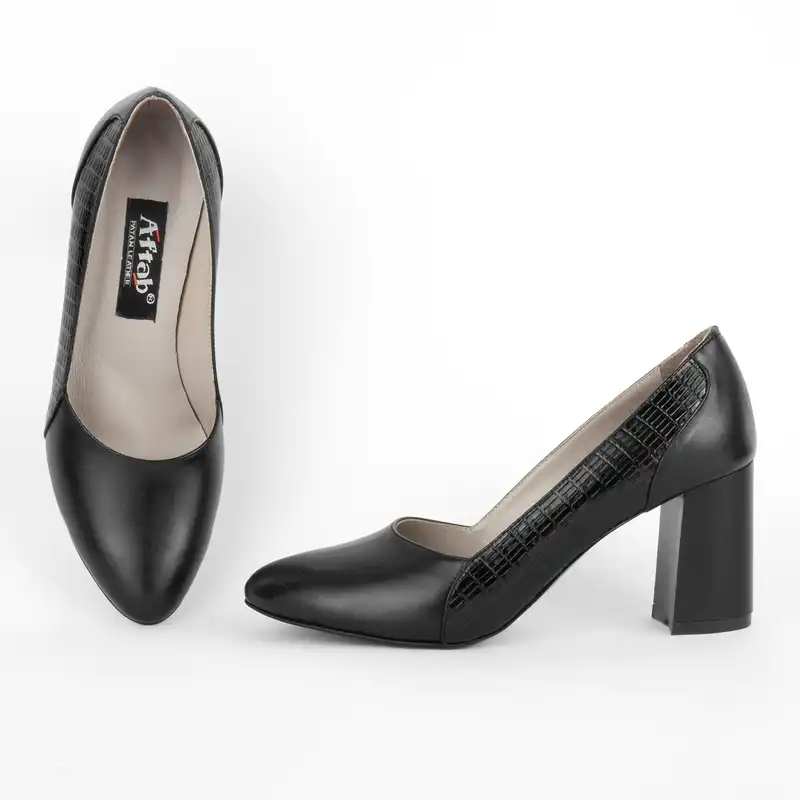 کفش زنانه پاتن چرم آفتاب مدل S77