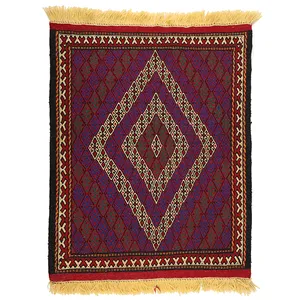 گلیم دستبافت نیم متری مدل کردی کد 1409402