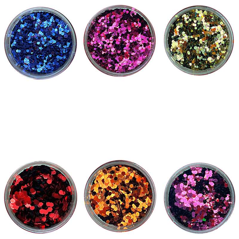 تزیین ناخن مدل پولک ساده کد N5 مجموعه 6 عددی