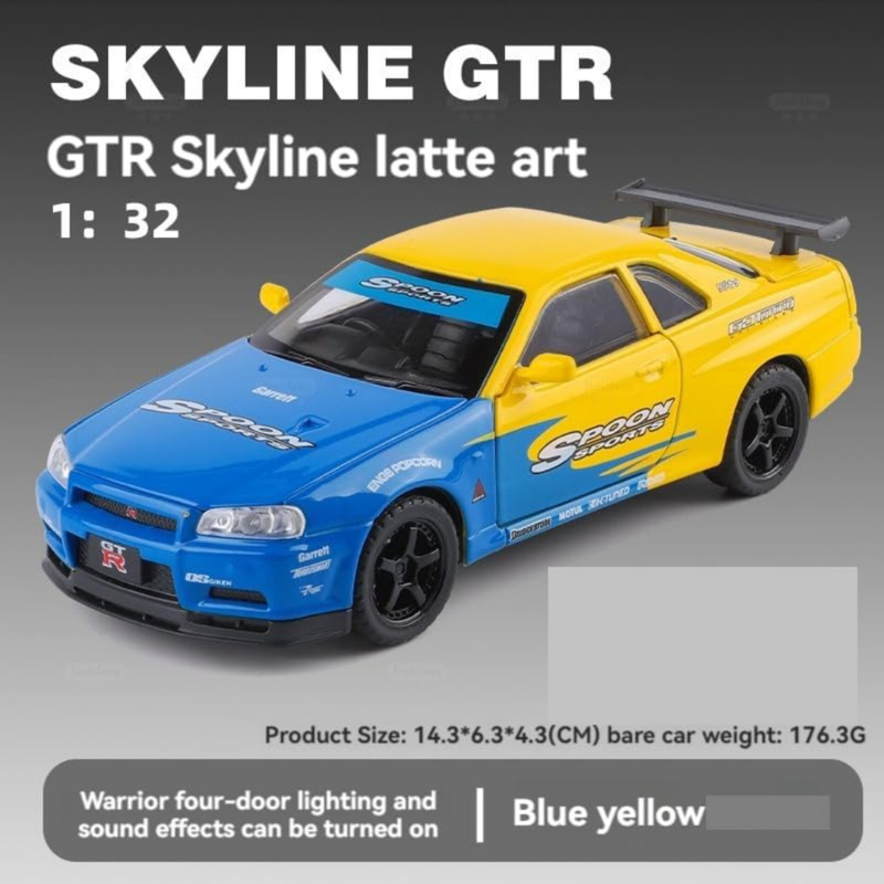 ماکت ماشین ناب سل مدل NISSAN SKYLINE GTR-R34 کد NAB002