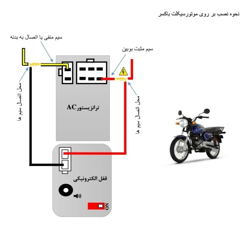 سوئیچ مخفی موتورسیکلت پارس برسام مدل 1401 مناسب برای هوندا عکس شماره 5