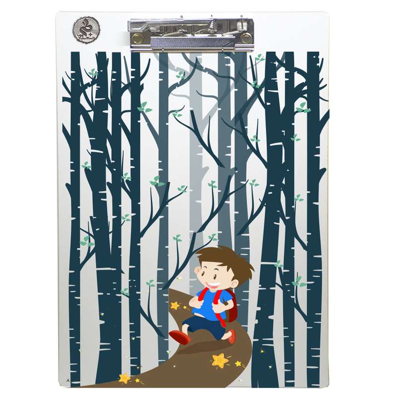 تخته شاسی طه چوب  مدل A boy in the forest01 سایز A4