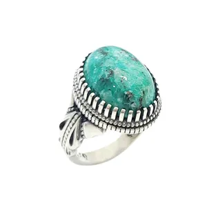 انگشتر نقره مردانه مدل سودالیت معدنی کد 31334