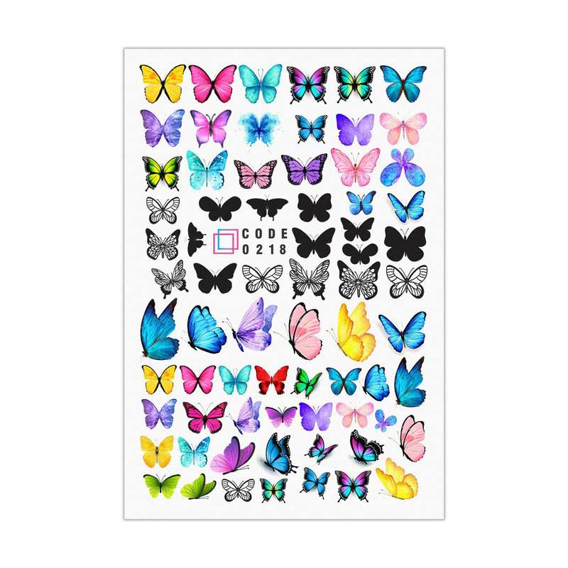 برچسب لنز ناخن مدل پروانه کد 218