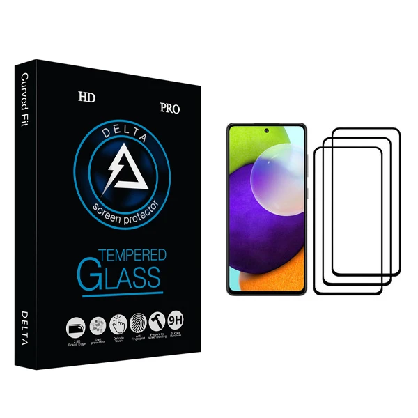 محافظ صفحه نمایش دلتا مدل Fit مناسب برای گوشی موبایل سامسونگ Galaxy A52 بسته سه عددی