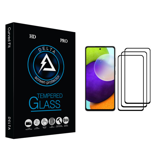 محافظ صفحه نمایش دلتا مدل Fit مناسب برای گوشی موبایل سامسونگ Galaxy A52 بسته سه عددی