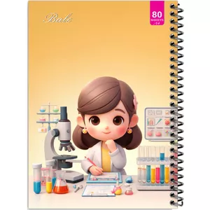 دفتر نقاشی 80 برگ بله مدل رحلی طرح فانتزی دختر دانشمند کد A4-M471