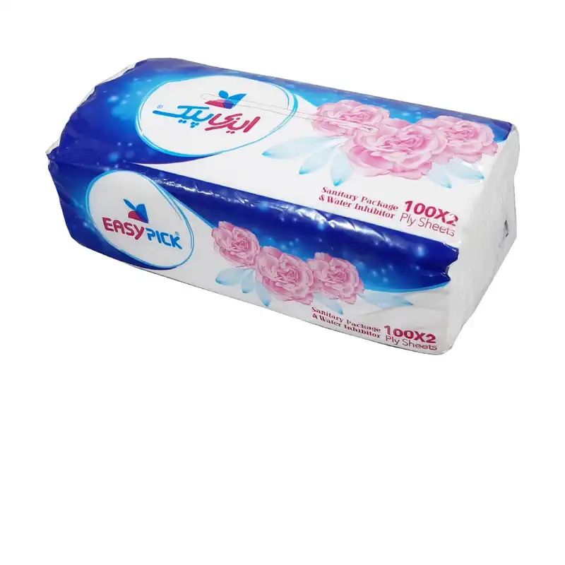 دستمال کاغذی 100 برگ ایزی پیک مدل گل بسته 4 عددی