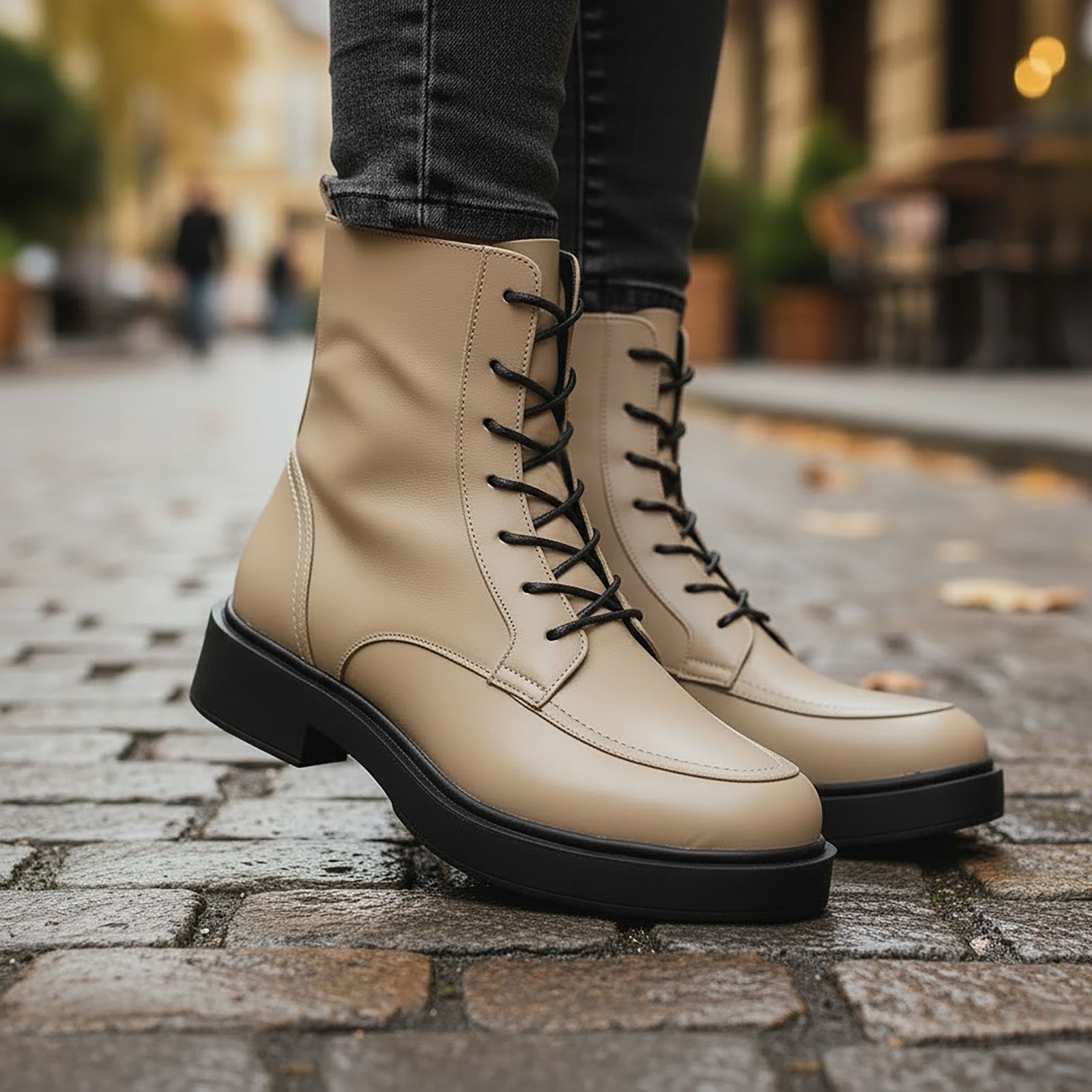 نیم بوت زنانه چرم مشهد مدل j2646-055 -  - 8