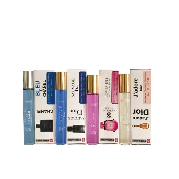 عطر جیبی مردانه سوئیس آرمی مدل اس 911 حجم 35 میلی لیتر مجموعه 4 عددی