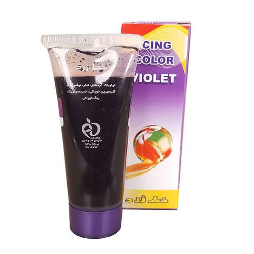 رنگ خوراکی ژله ای مجاز بنفش خط زرد -30 گرم