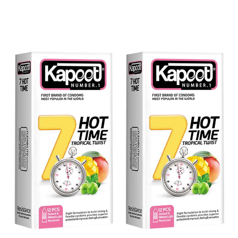 کاندوم کاپوت مدل 7Hot Time مجموعه 2 عددی کاندوم کاپوت مدل 7Hot Time مجموعه 2 عددی