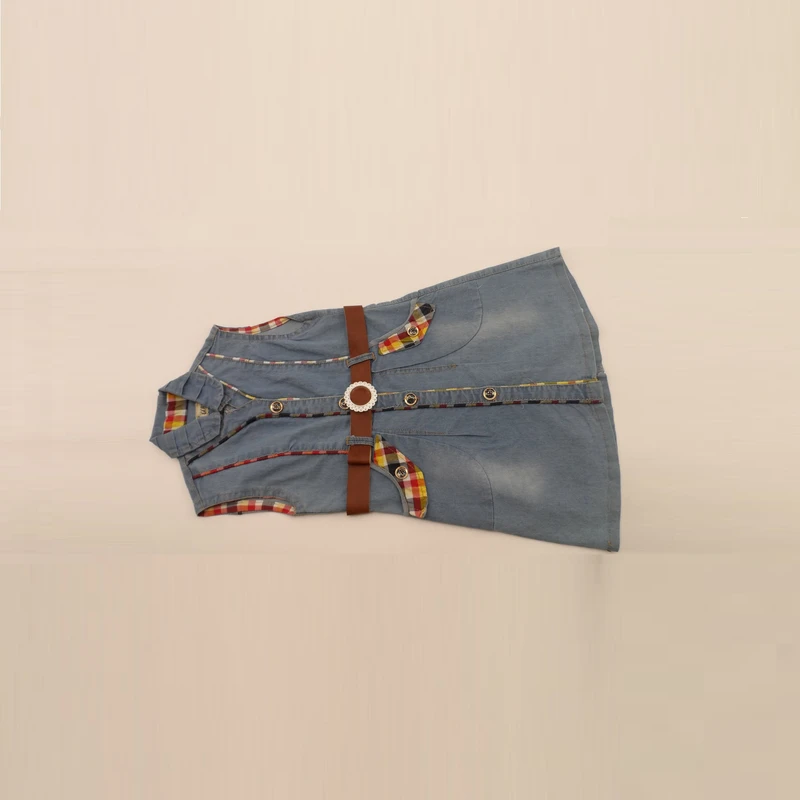 عکس شماره 2 : سارافون دخترانه مدل کمربندار کد 1401