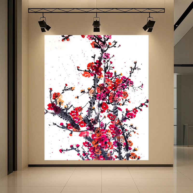 پوستر طرح شکوفه مدل رنگی کد AR3059606