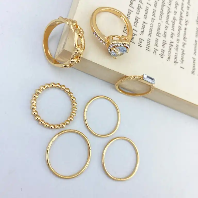 انگشتر زنانه مدل R4172 مجموعه 7 عددی