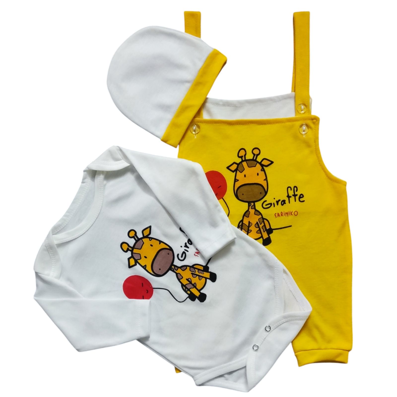 ست 3 تکه لباس نوزادی سرینیکو مدل Mini giraffe کد A410 - - 6