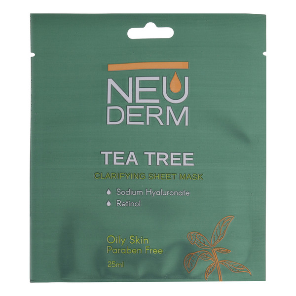 ماسک صورت نئودرم مدل Tea-Tree حجم 25 میلی لیتر