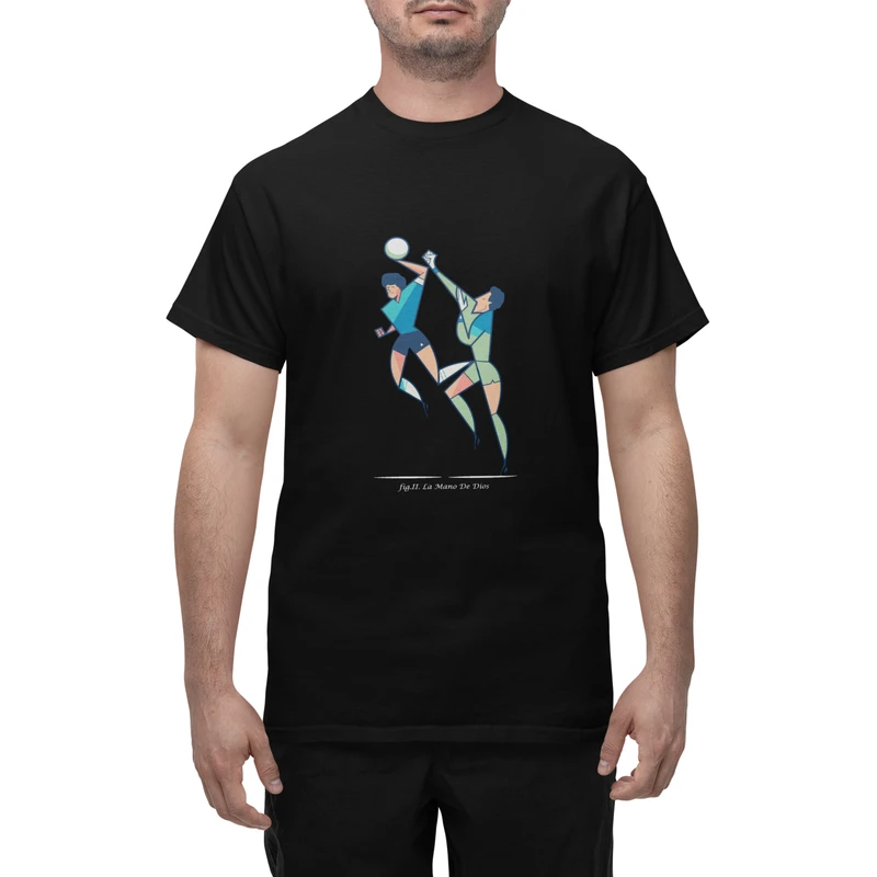 تی شرت آستین کوتاه مردانه طرح گل دست خدا مارادونا