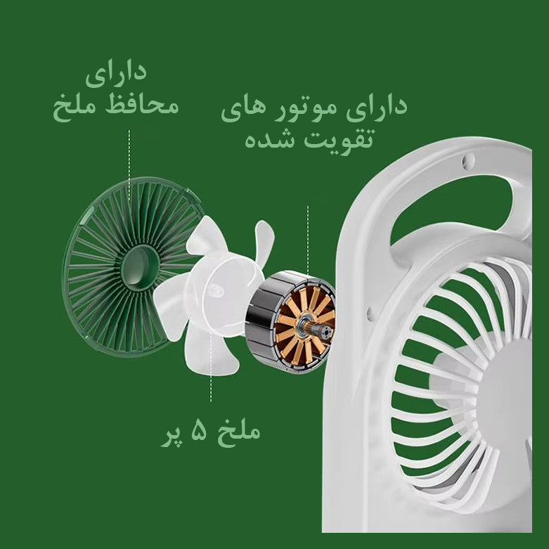 پنکه رومیزی مدل Cool Fast ظرفیت 2400 میلی آمپر ساعت