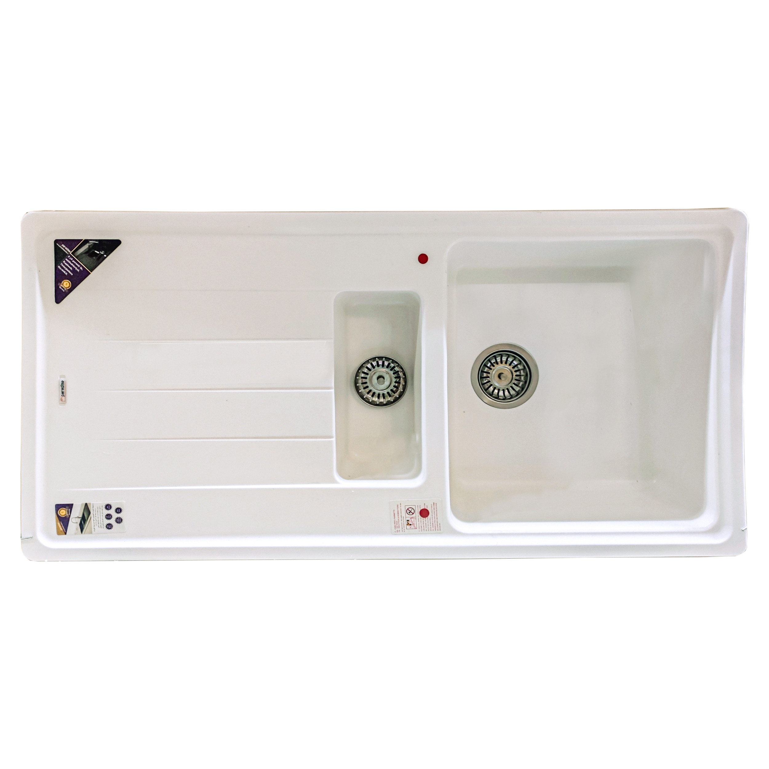 سینک ظرفشویی گرانیت پارادایز مدل ITALY-452-WHITE-AKLIL توکار