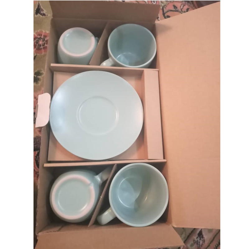 ست فنجان و نعلبکی 8 پارچه ایکیا مدل fargklar کد2124