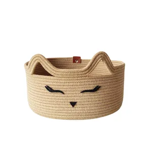 سبد بافتنی طرح گربه کد SQ114