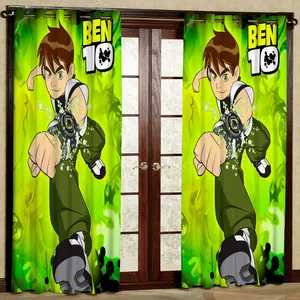 پرده مدل BEN10 هازان پانچی کد 4814 سایز 140x200 سانتی متر