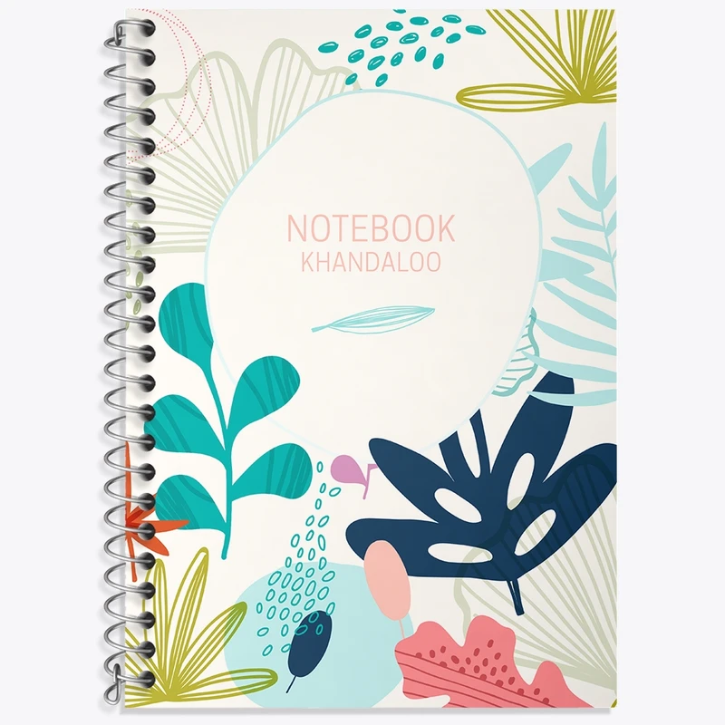 دفتر زبان 50 برگ خندالو مدل سه خط طرح مینیمال کد N827