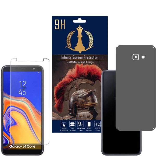 برچسب پوششی اینفینیتی مدل PRO MAX مناسب برای گوشی موبایل سامسونگ Galaxy J4 CORE به همراه محافظ صفحه نمایش