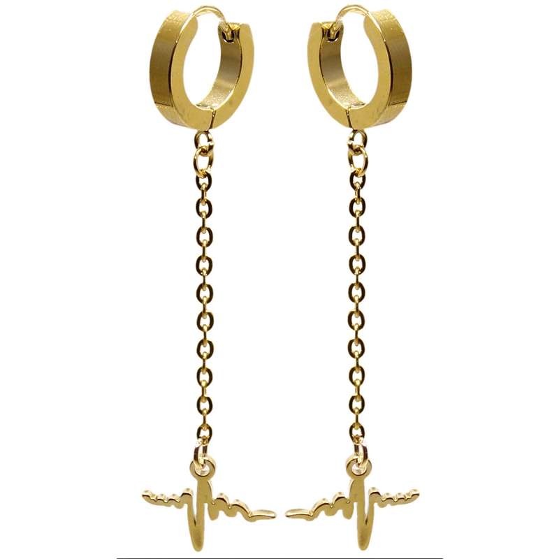 گوشواره زنانه طرح ضربان کد RKH_1002 گوشواره زنانه طرح ضربان کد RKH_1002