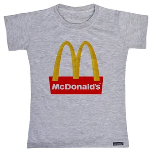 تی شرت آستین کوتاه دخترانه 27 مدل McDonald کد MH784