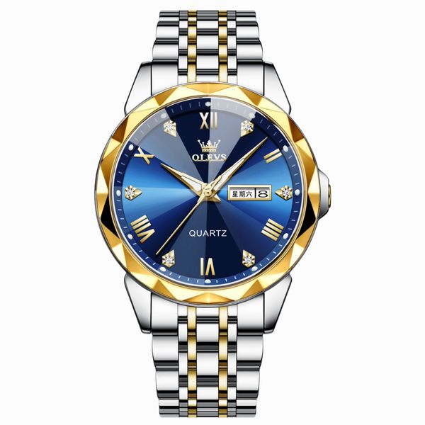 ساعت مچی عقربهای کوارتز مردانه اُ لِوز مدل تک موتوره دی دیت بند استیل قفل مخفی کد ۲