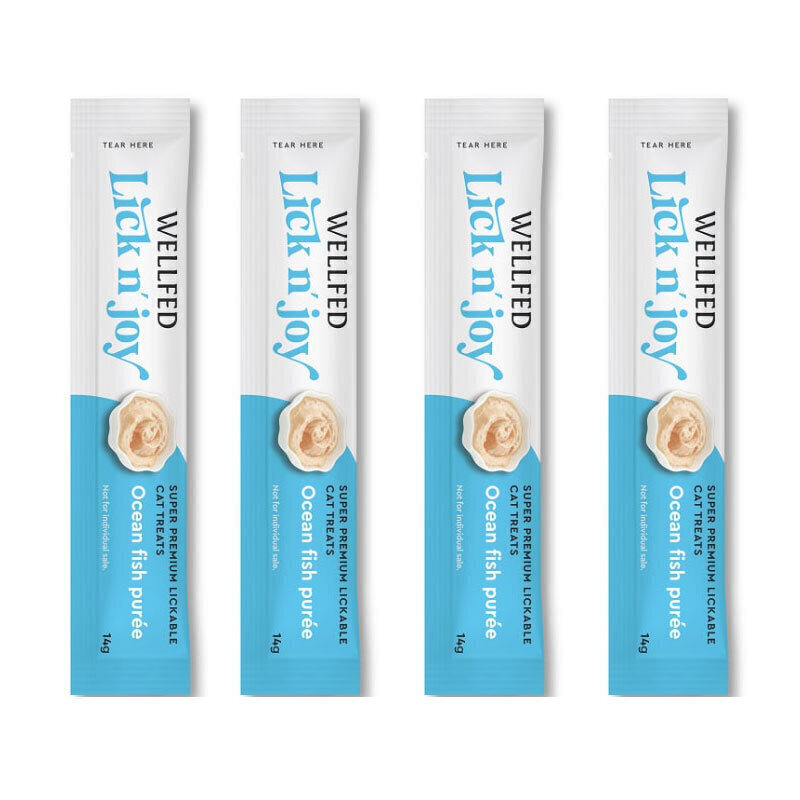 تشویقی گربه ولفد مدل پوست و مو طعم میکس بسته 12 عددی