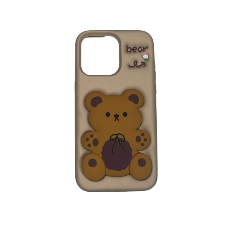 کاور مدل عروسکی طرح‌خرس برجسته کد 604 bear مناسب برای گوشی موبایل اپل Iphone 16