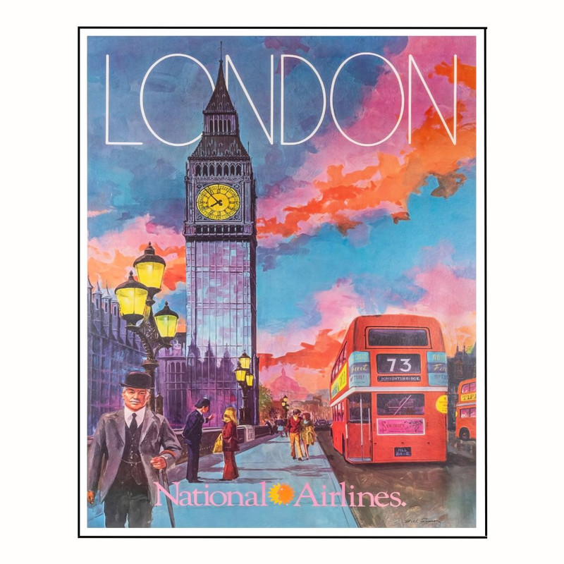 پوستر مدل  چاپ رترو لندن 