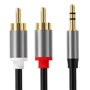 کابل تبدیل جک 3.5 میلی متری به دو RCA کوتتسی مدل 76010 طول 2 متر