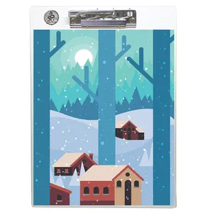 تخته شاسی طه چوب  مدل Snowy landscape01 سایز A4