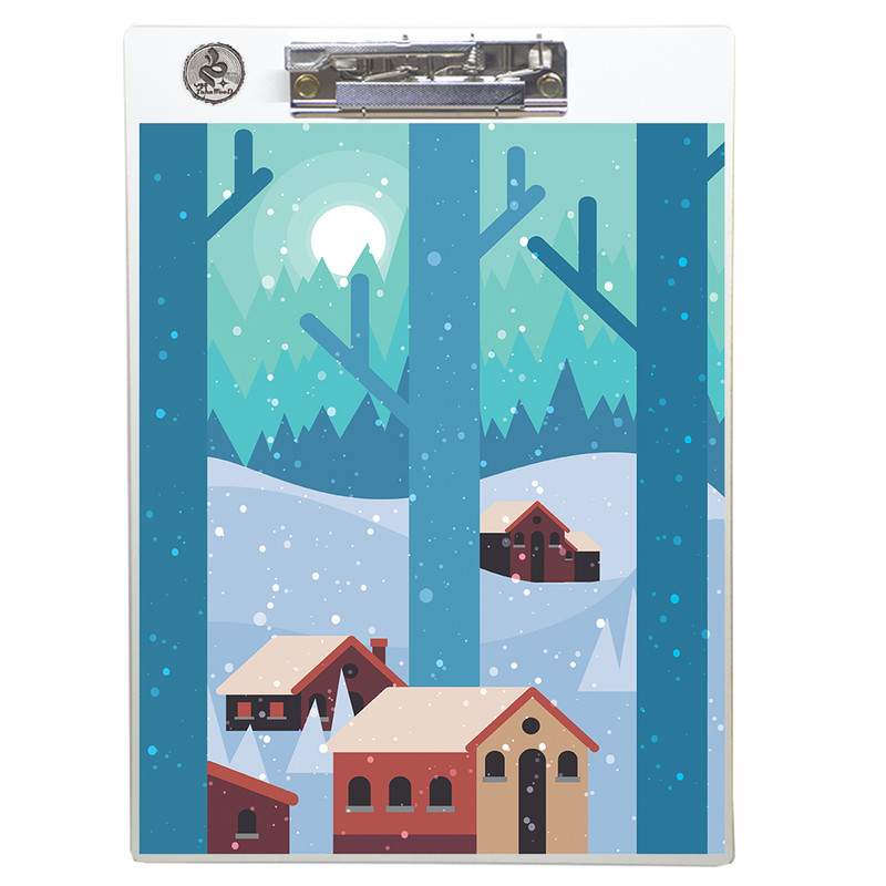 تخته شاسی طه چوب  مدل Snowy landscape01 سایز A4