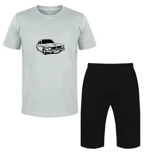 ست تی شرت و شلوارک مردانه مدل پیکان کد Da 440T رنگ طوسی